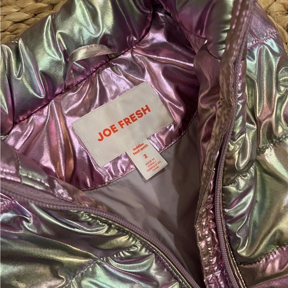 JOE FRESH Toddler Puffer Vest, metallic multi-colour 2T - Picture 5 of 5